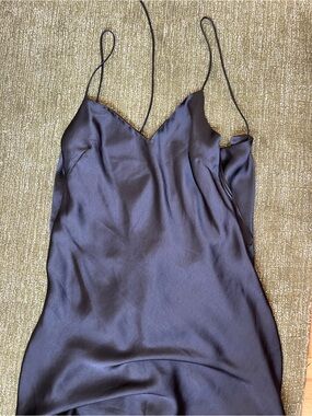 Silky Black Spaghetti Strap Dress Zara